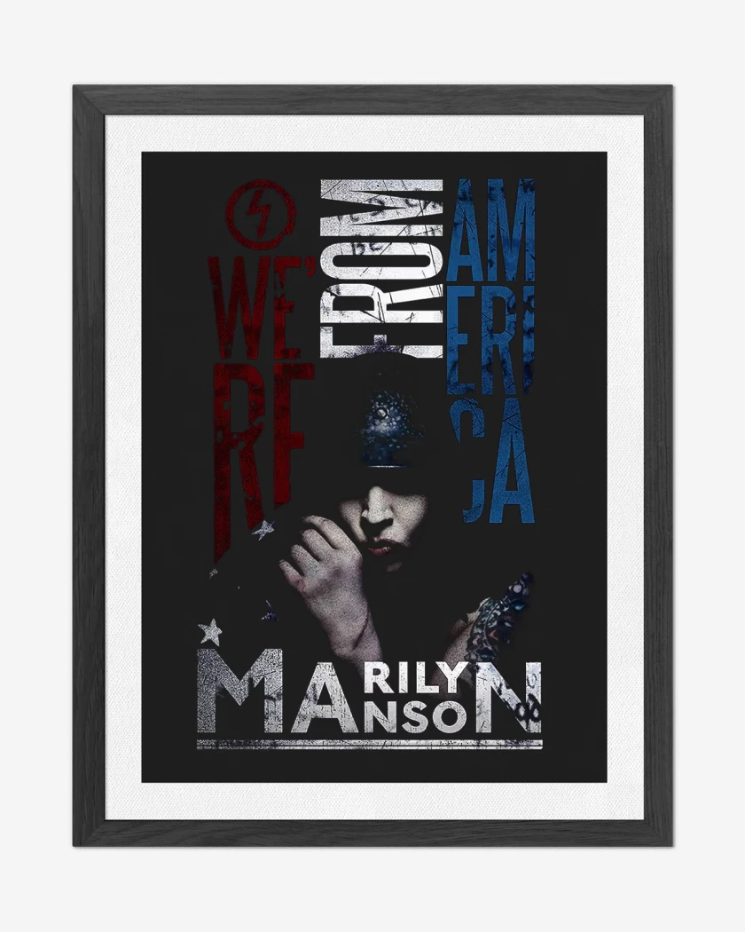 Cuadro decorativo Negro de Marilyn Manson From America