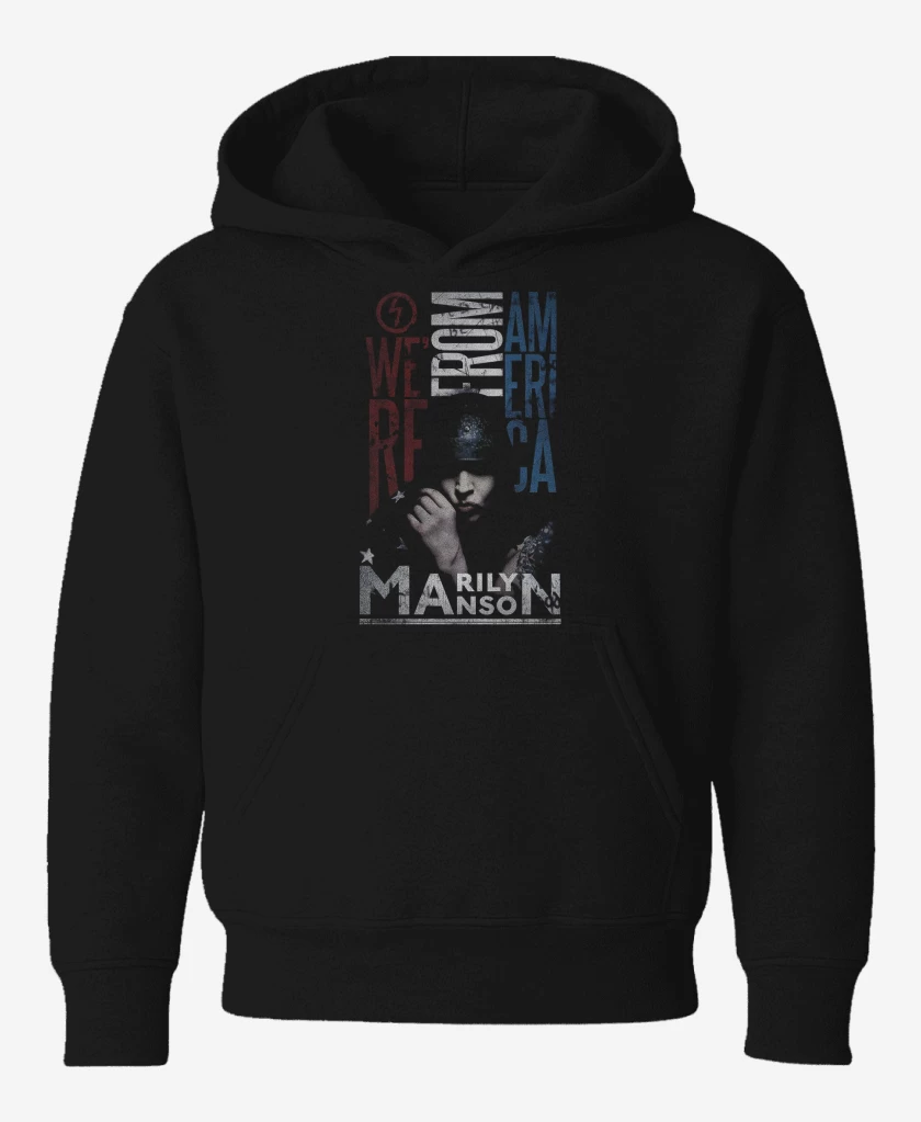 Poleron de niño Negro de Marilyn Manson From America