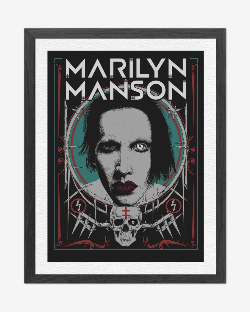 Cuadro decorativo Negro de Marilyn Manson