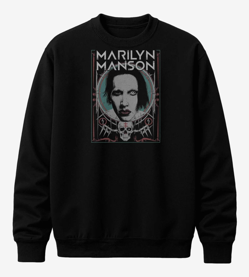 Poleron polo Negro de Marilyn Manson