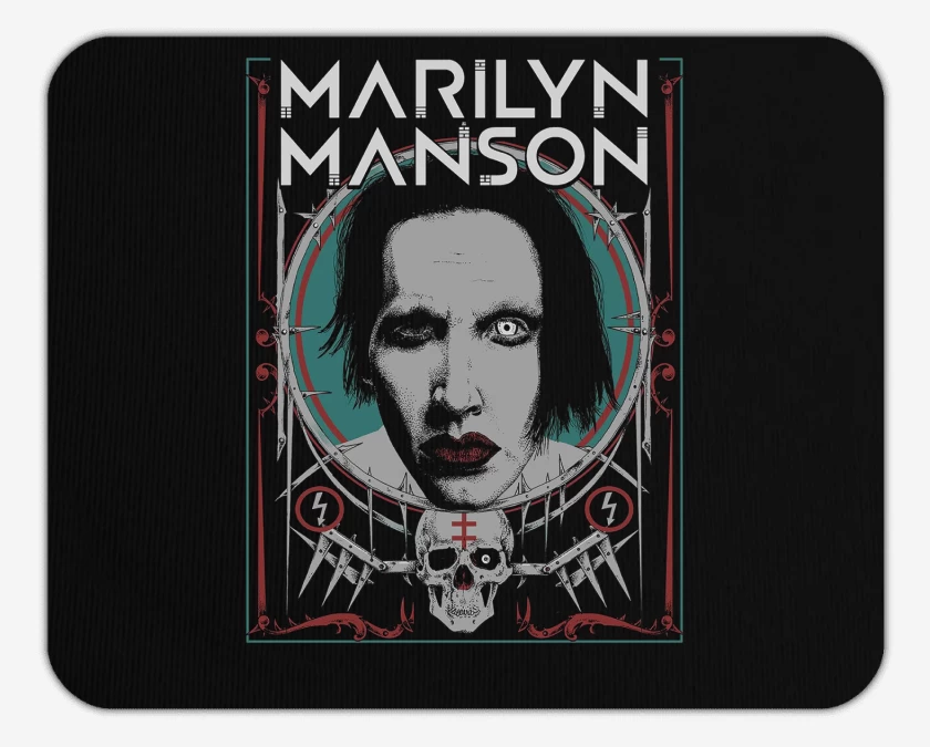 Mousepad Negro de Marilyn Manson