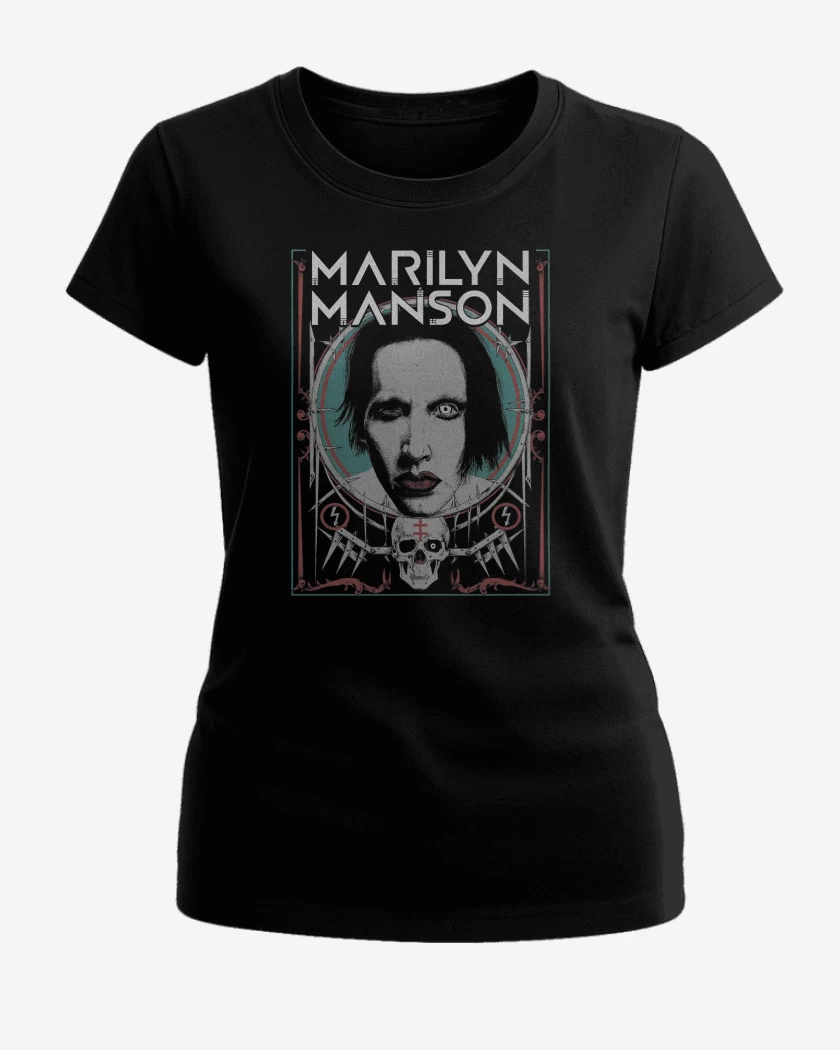 Polera de Mujer Negro de Marilyn Manson