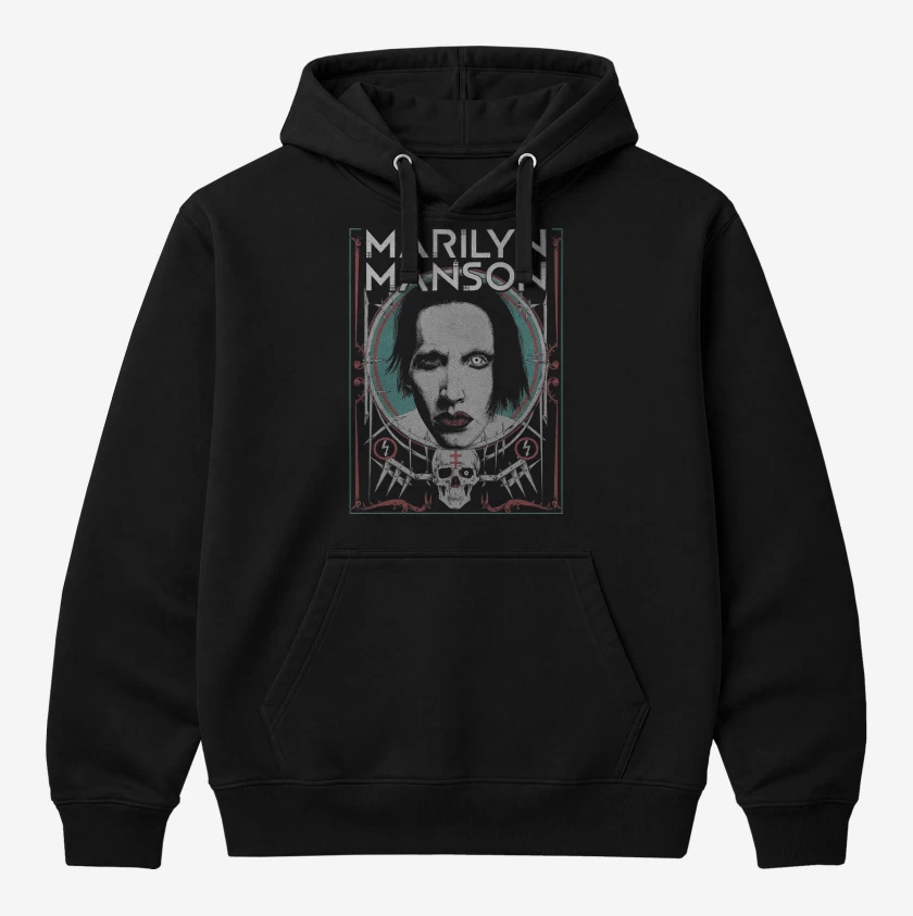 Polerón Canguro Negro de Marilyn Manson
