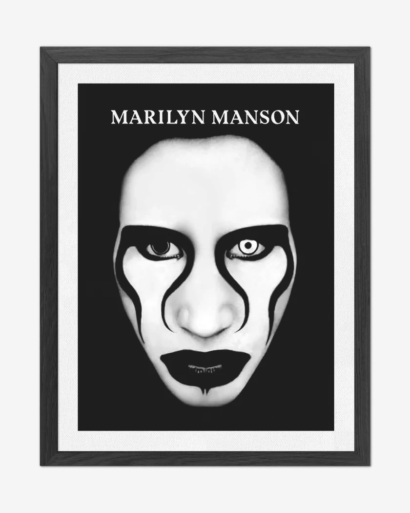 Cuadro decorativo Negro de Marilyn Manson Defiant