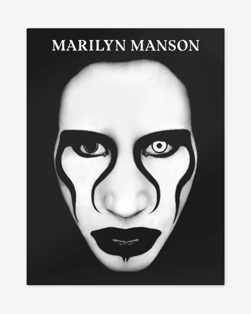 Print metalico Negro de Marilyn Manson Defiant