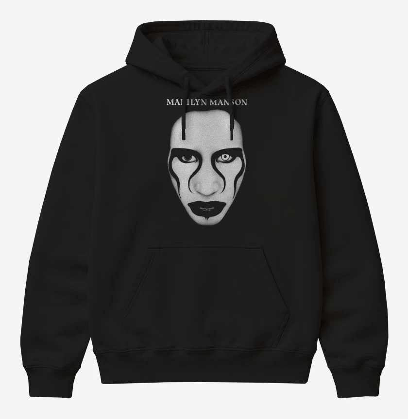 Poleron Canguro básico Negro de Marilyn Manson Defiant