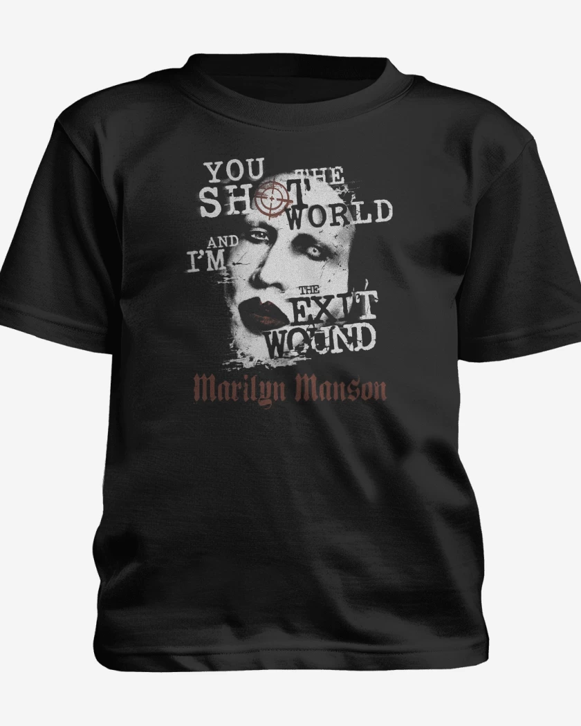 Polera de niño Negro de Marilyn Manson Exit Wound