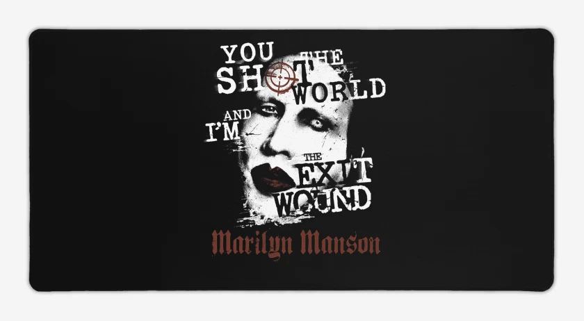 Mouse pad Gamer Negro de Marilyn Manson Exit Wound