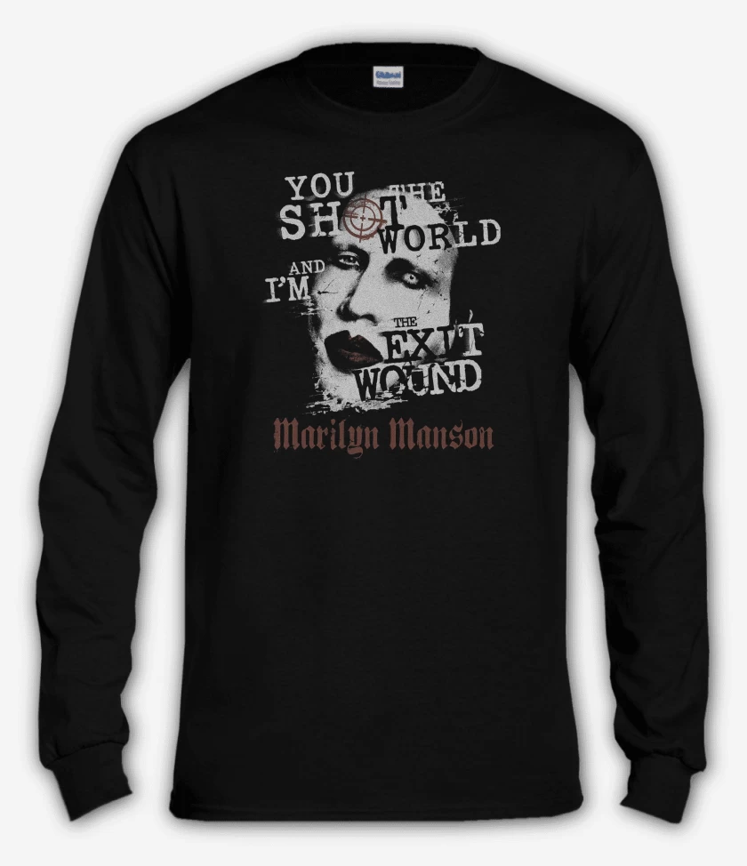 Polera manga larga Negro de Marilyn Manson Exit Wound