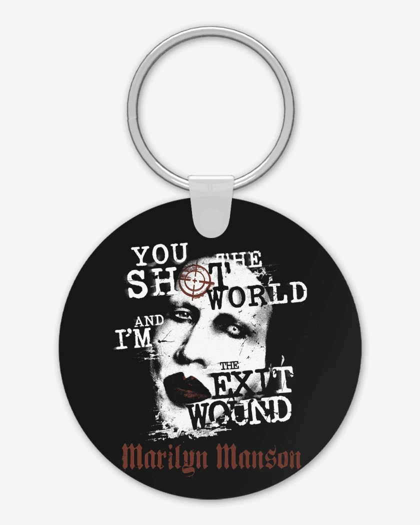 Llavero Negro de Marilyn Manson Exit Wound