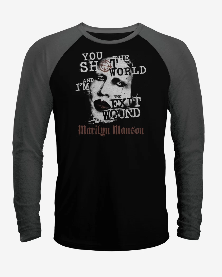 Polera Raglan Marilyn Manson Exit Wound