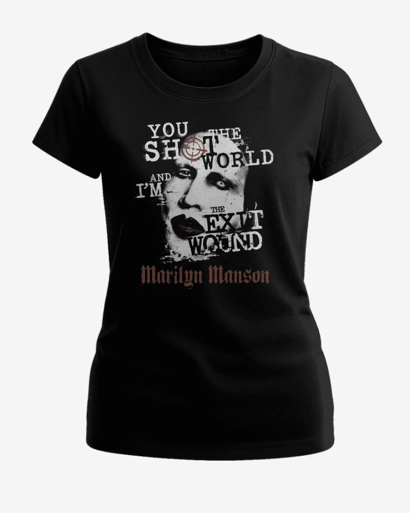 Polera de Mujer Negro de Marilyn Manson Exit Wound