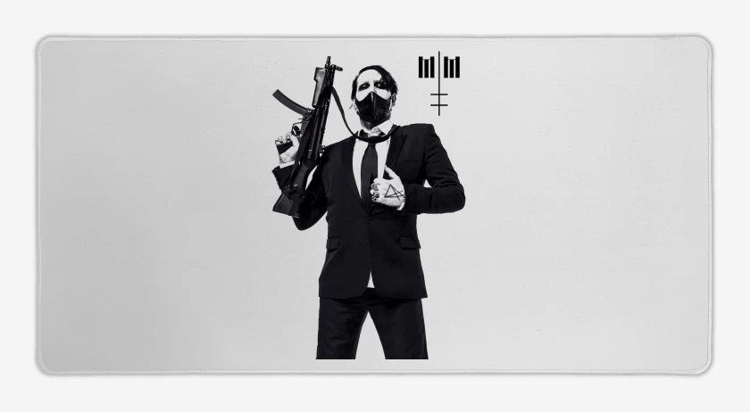 Mouse pad Gamer Blanco de Marilyn Manson MM
