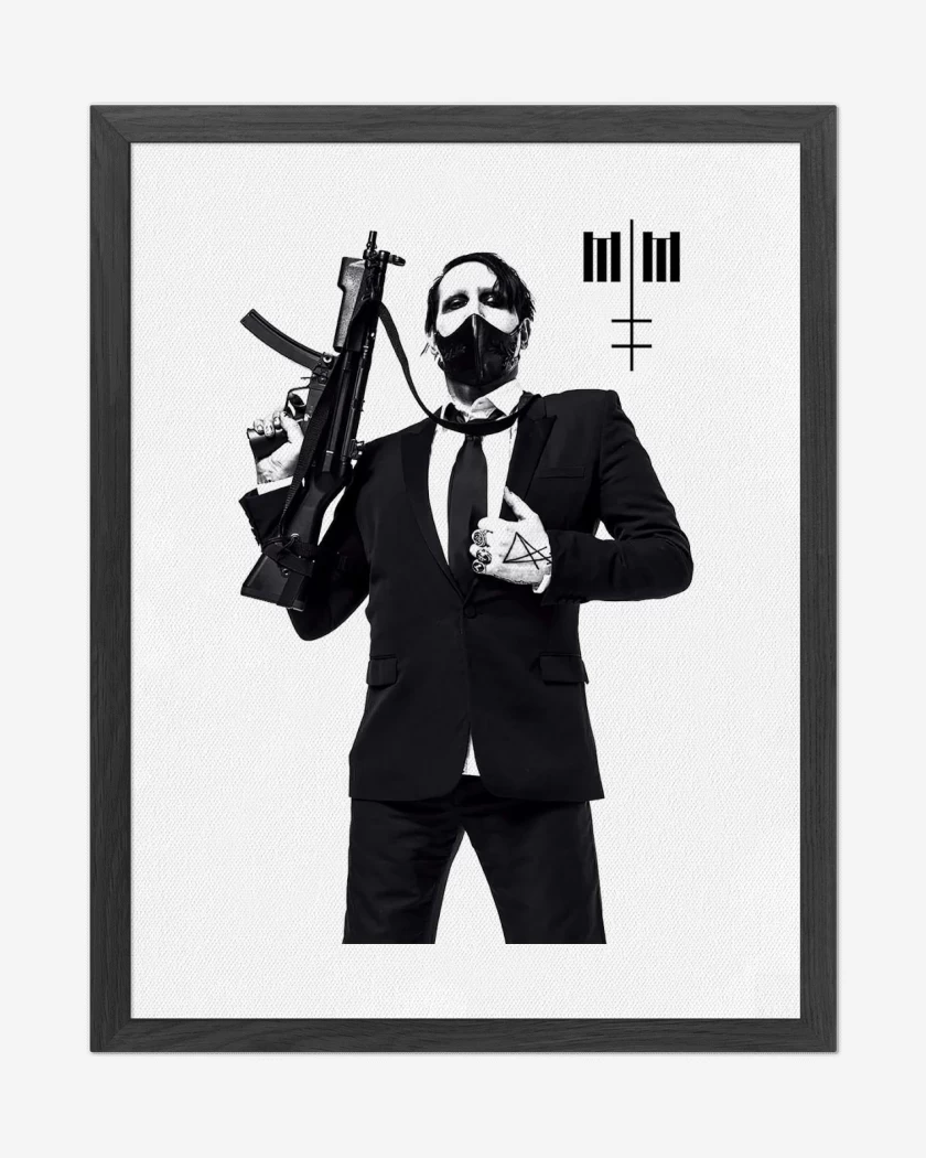 Cuadro decorativo Blanco de Marilyn Manson MM
