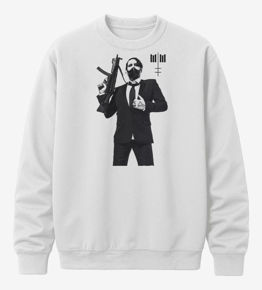 Poleron polo Blanco de Marilyn Manson MM
