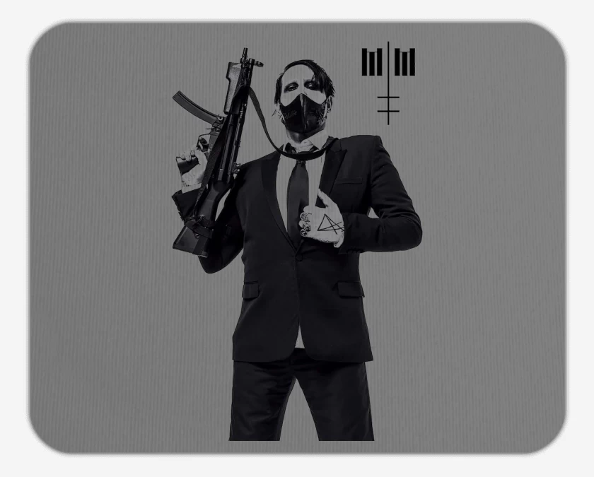 Mousepad Gris Melange de Marilyn Manson MM