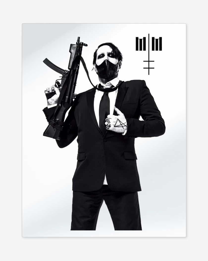 Print metalico Blanco de Marilyn Manson MM
