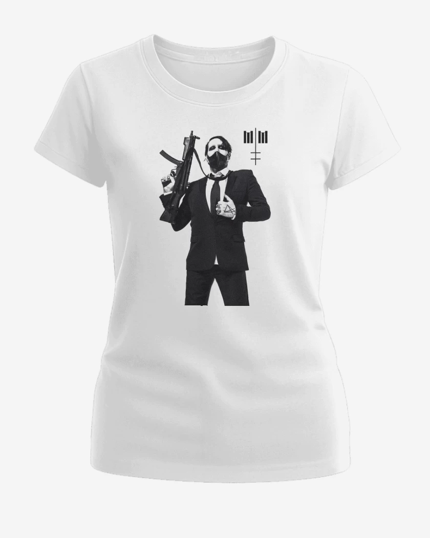 Polera de Mujer Blanco de Marilyn Manson MM
