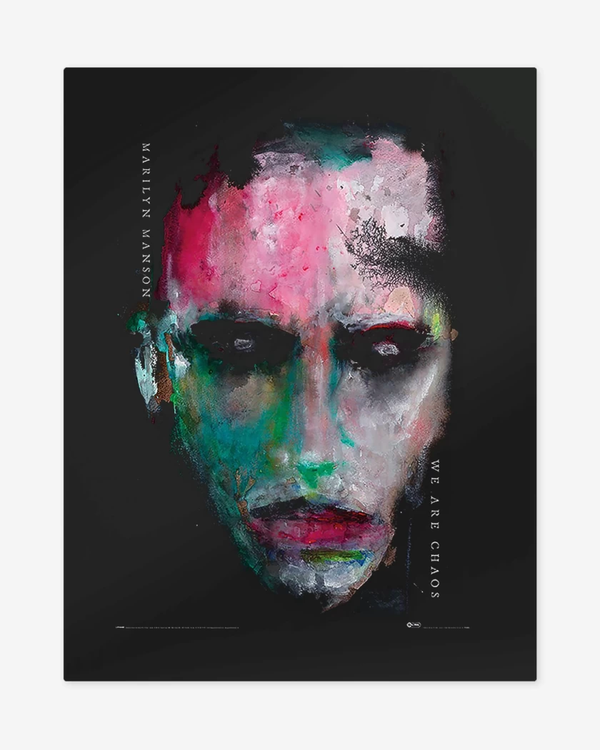 Print metalico Negro de Marilyn Manson We Are Chaos