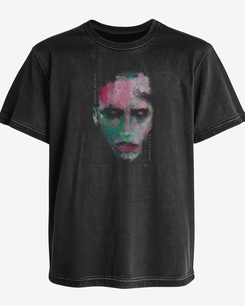 Polera desgastada Negro de Marilyn Manson We Are Chaos
