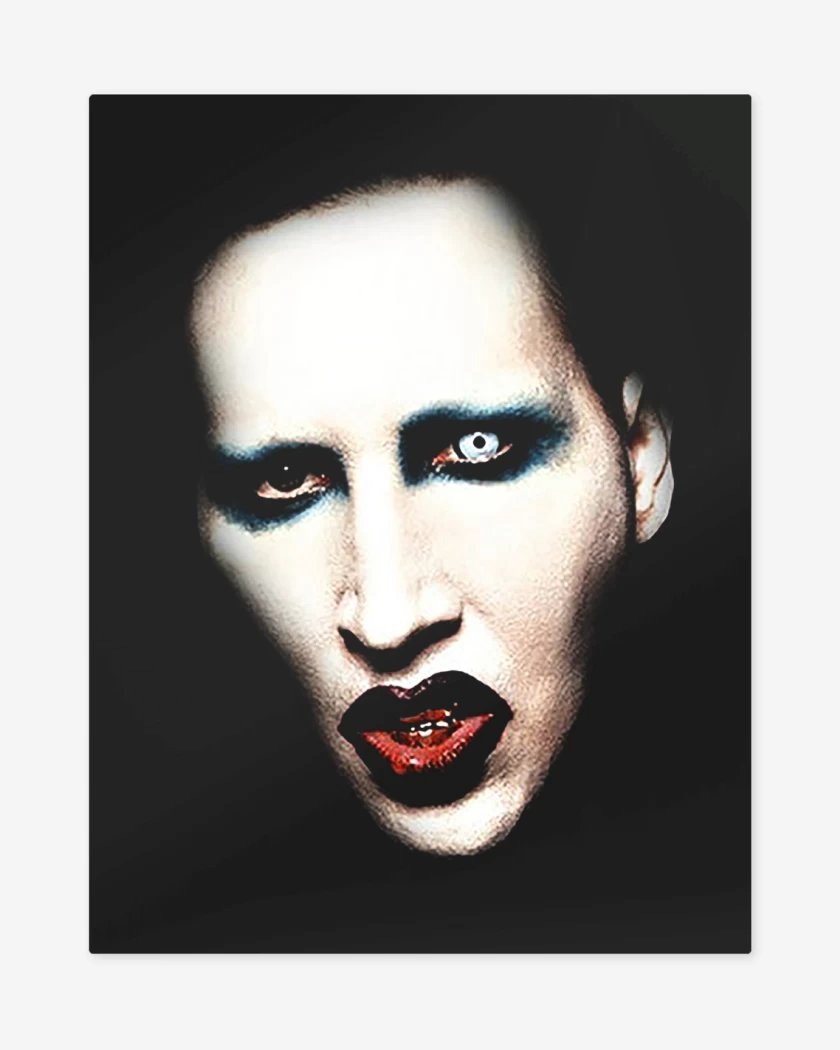Print metalico Negro de Manson Cara