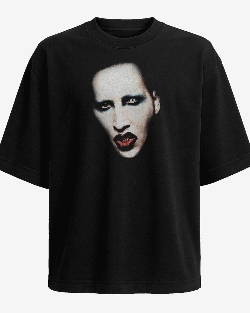 Polera Oversize Negro de Manson Cara