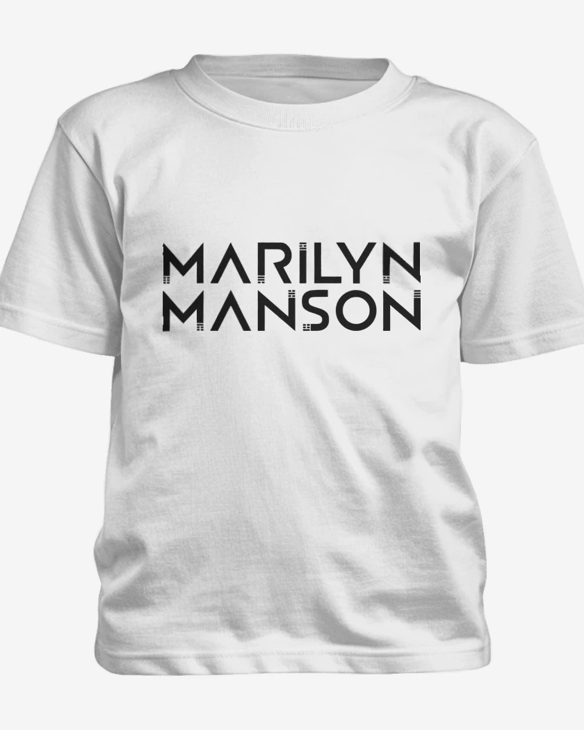 Polera de niño Blanco de Marilyn Manson Logo 