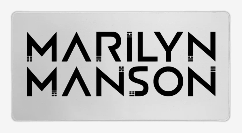 Mouse pad Gamer Blanco de Marilyn Manson Logo 