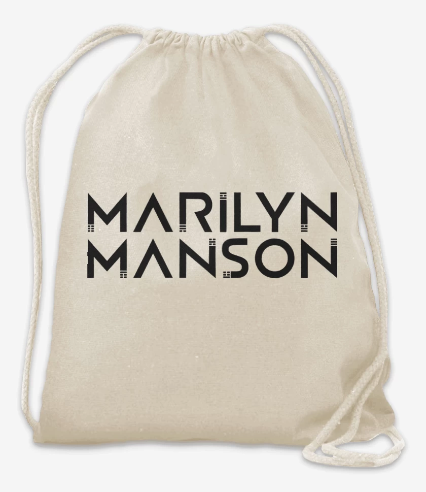 Mochila Blanco de Marilyn Manson Logo 