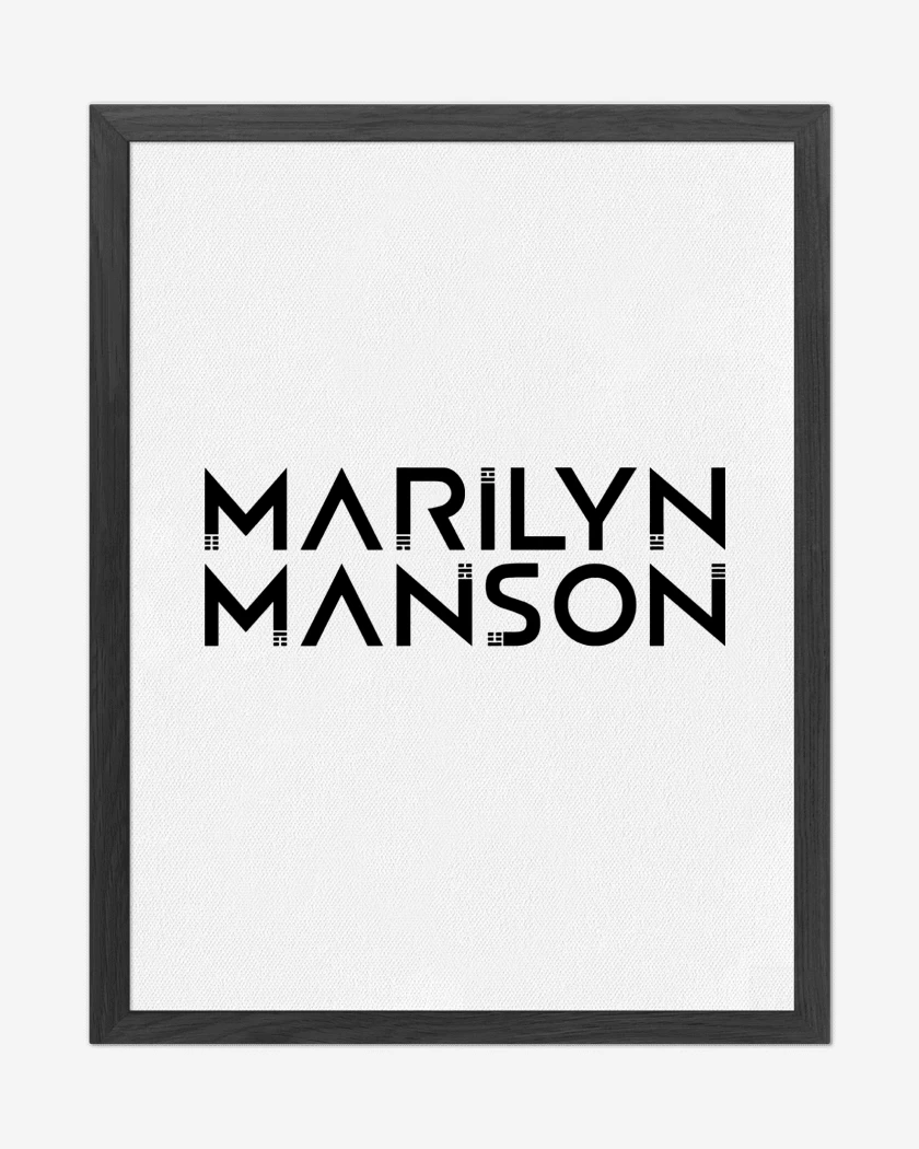 Cuadro decorativo Blanco de Marilyn Manson Logo 