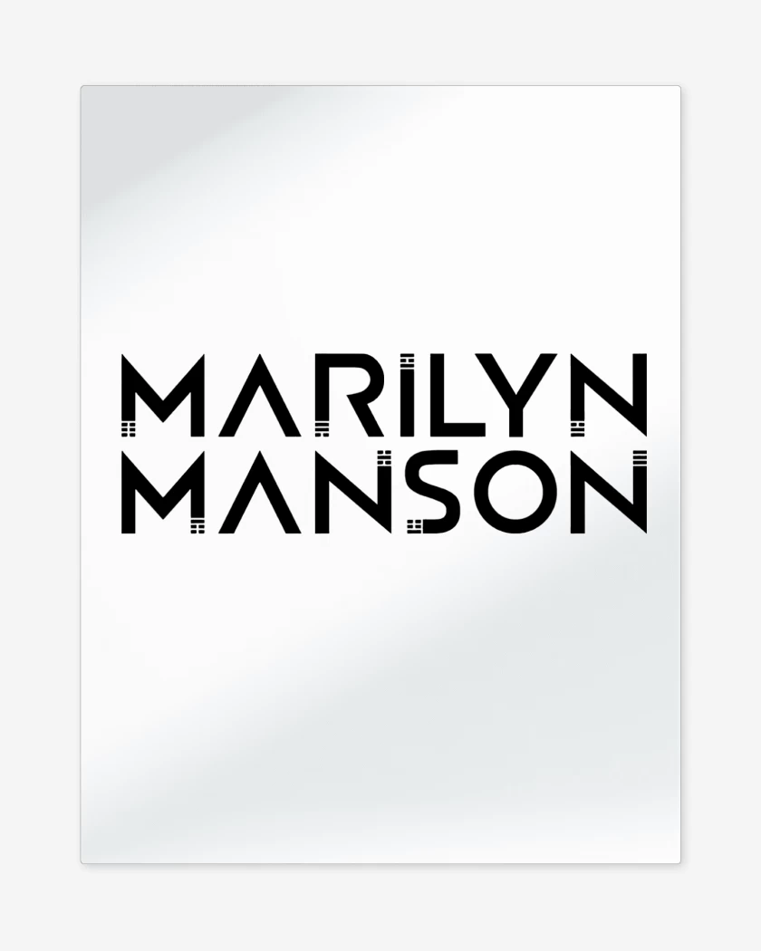 Print metalico Blanco de Marilyn Manson Logo 