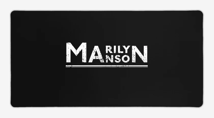 Mouse pad Gamer Negro de Marilyn Manson Logo 2