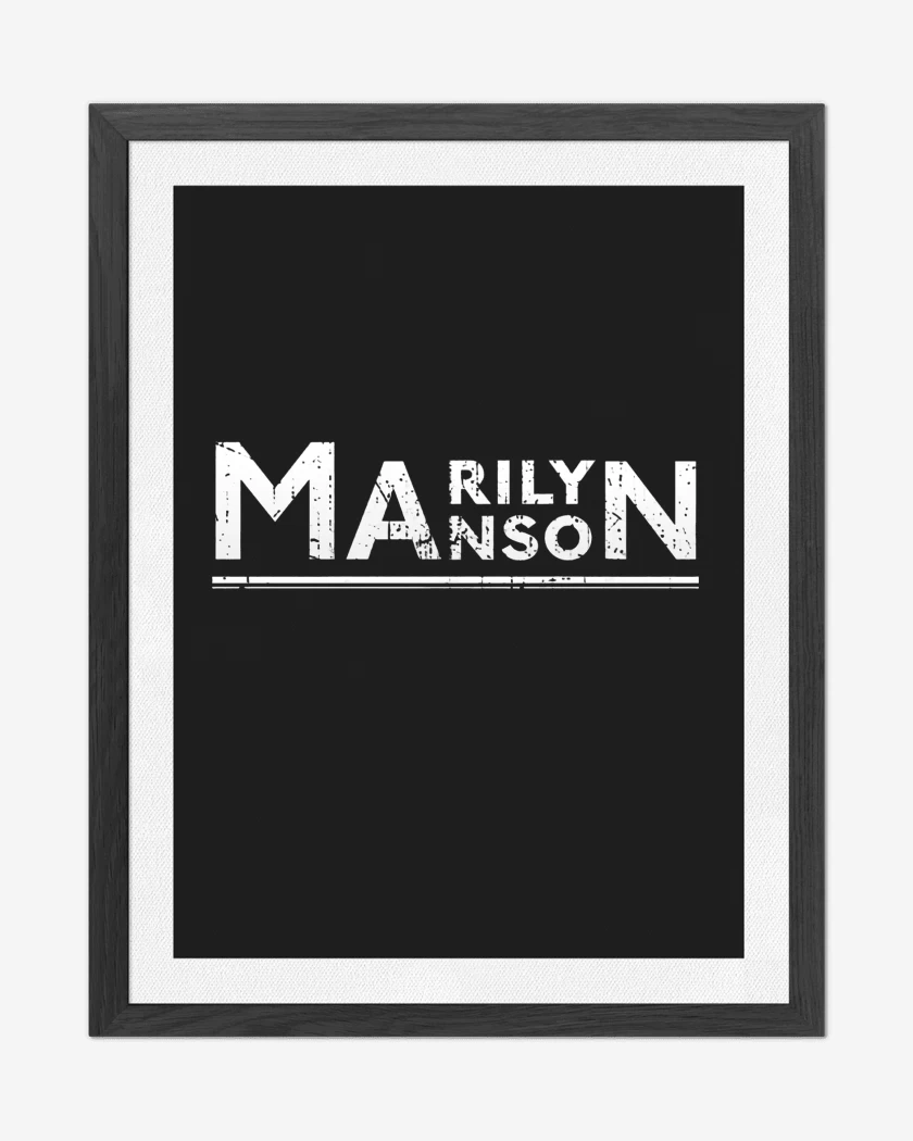 Cuadro decorativo Negro de Marilyn Manson Logo 2