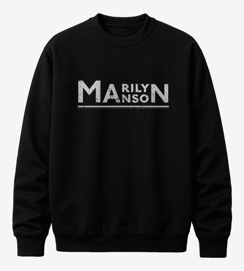 Poleron polo Negro de Marilyn Manson Logo 2