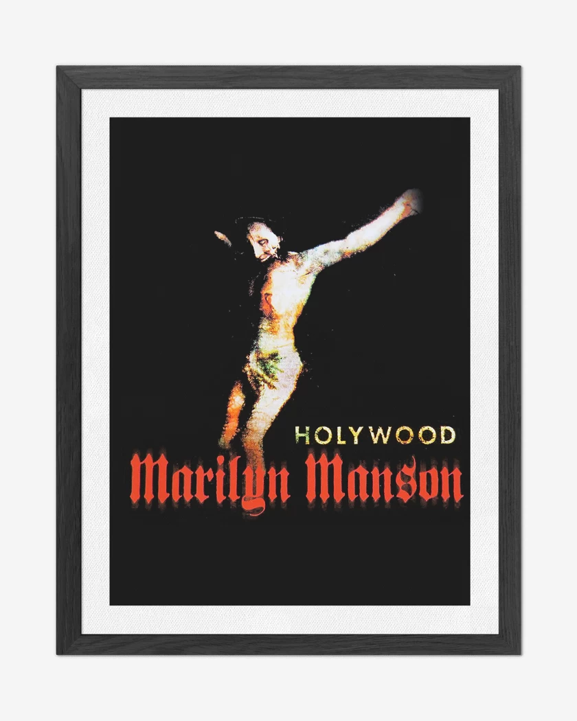 Cuadro decorativo Negro de Marilyn Manson Holy Wood
