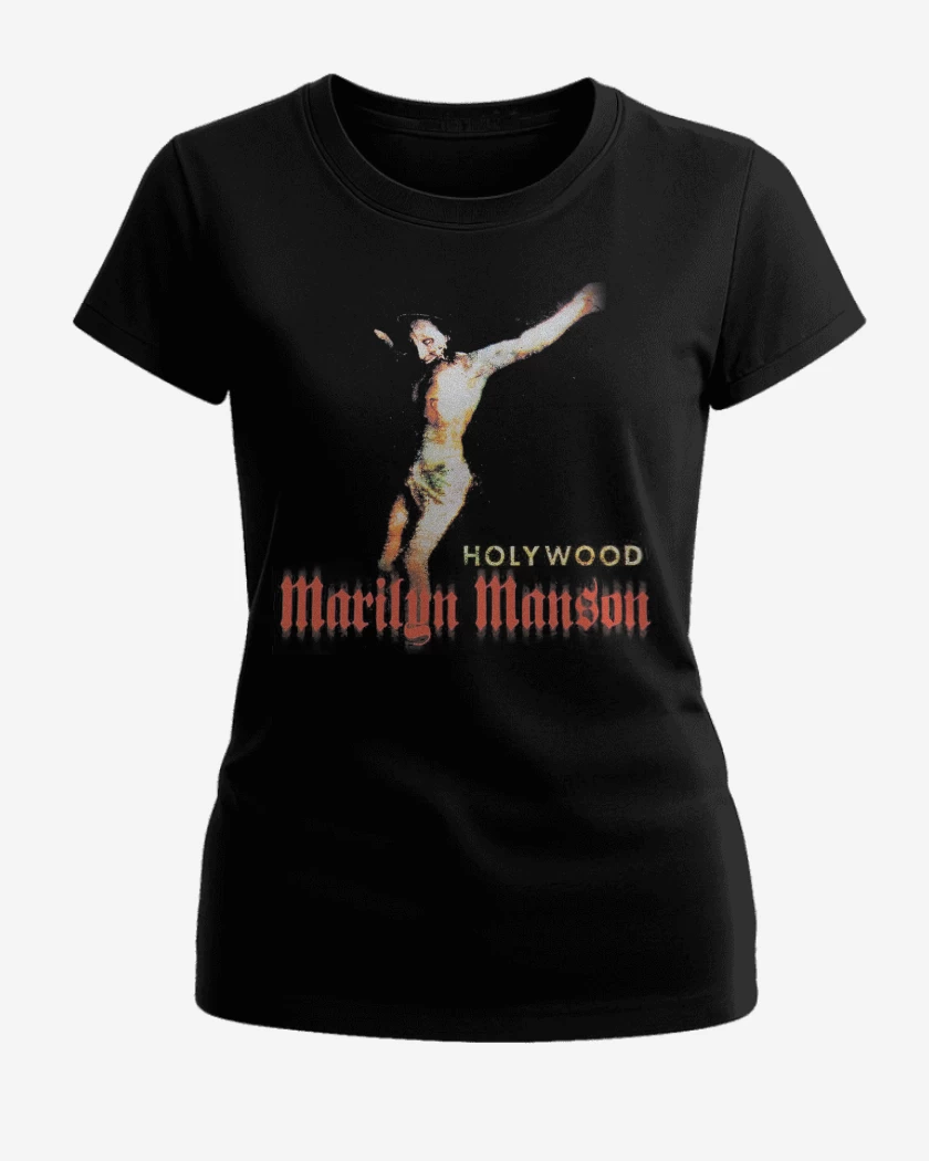 Polera de Mujer Negro de Marilyn Manson Holy Wood
