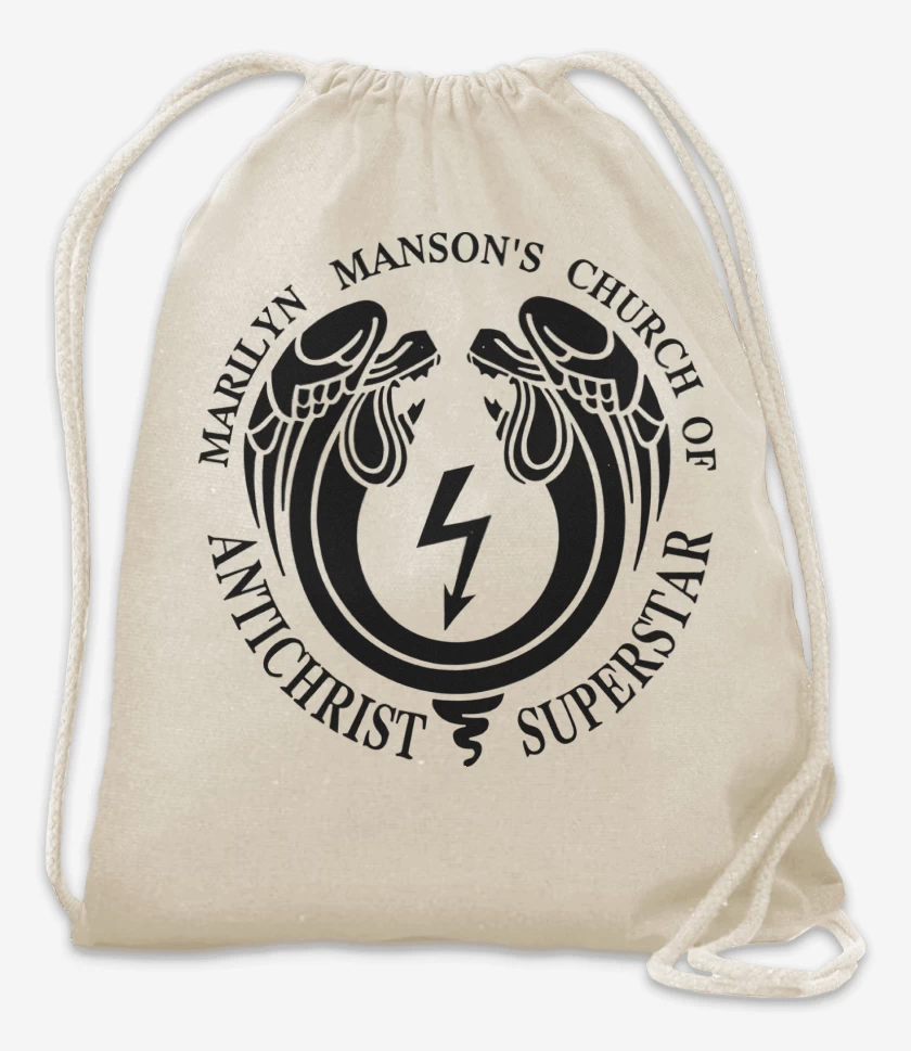 Mochila Blanco de Marilyn Manson Church of Antichrist Superstar