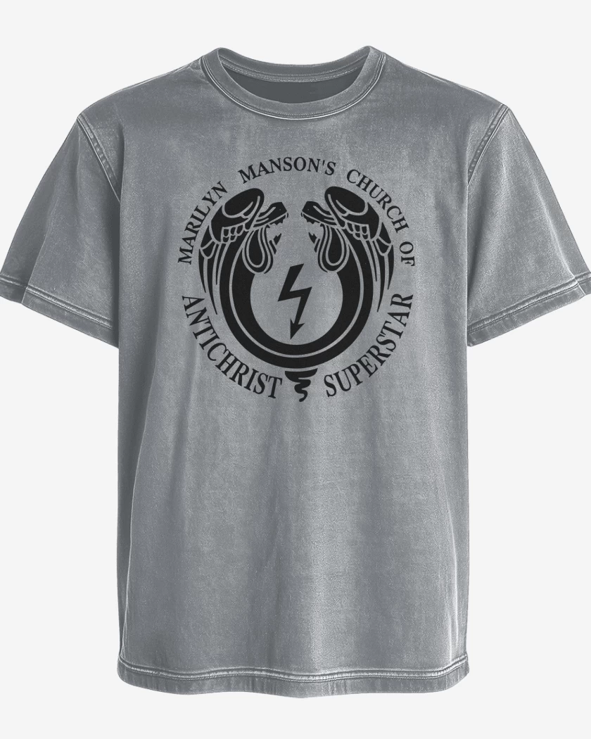 Polera desgastada Marilyn Manson Church of Antichrist Superstar