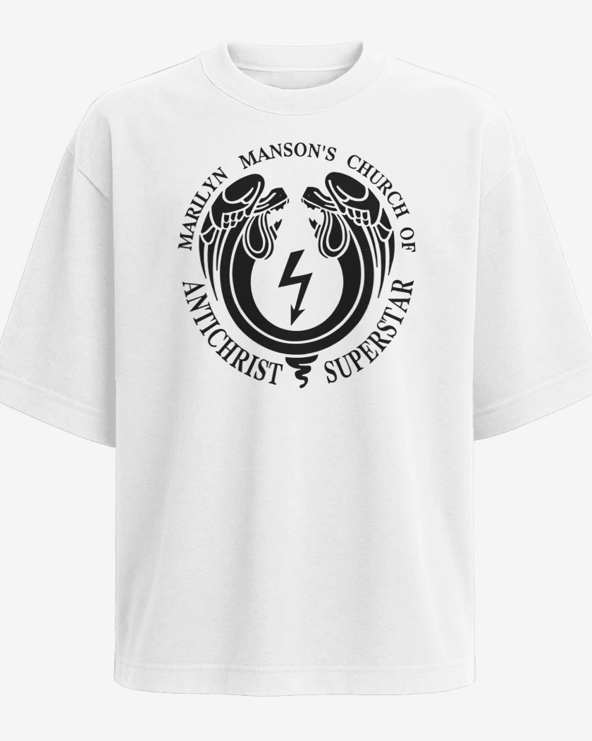 Polera Oversize Marilyn Manson Church of Antichrist Superstar