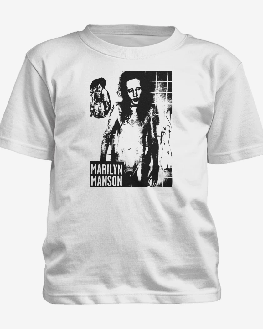 Polera de niño Blanco de Marylin Manson Full 