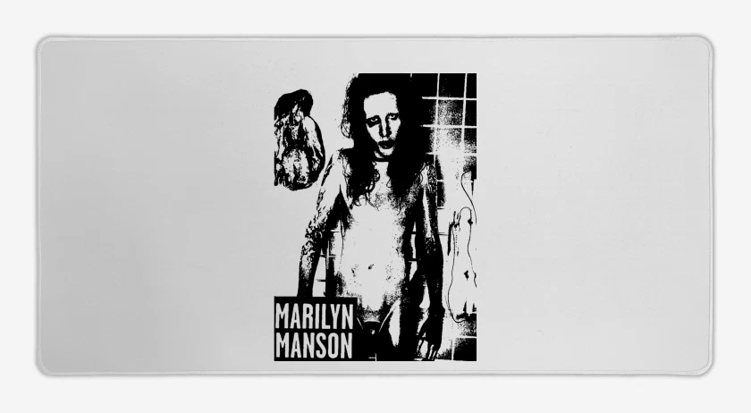 Mouse pad Gamer Blanco de Marylin Manson Full 