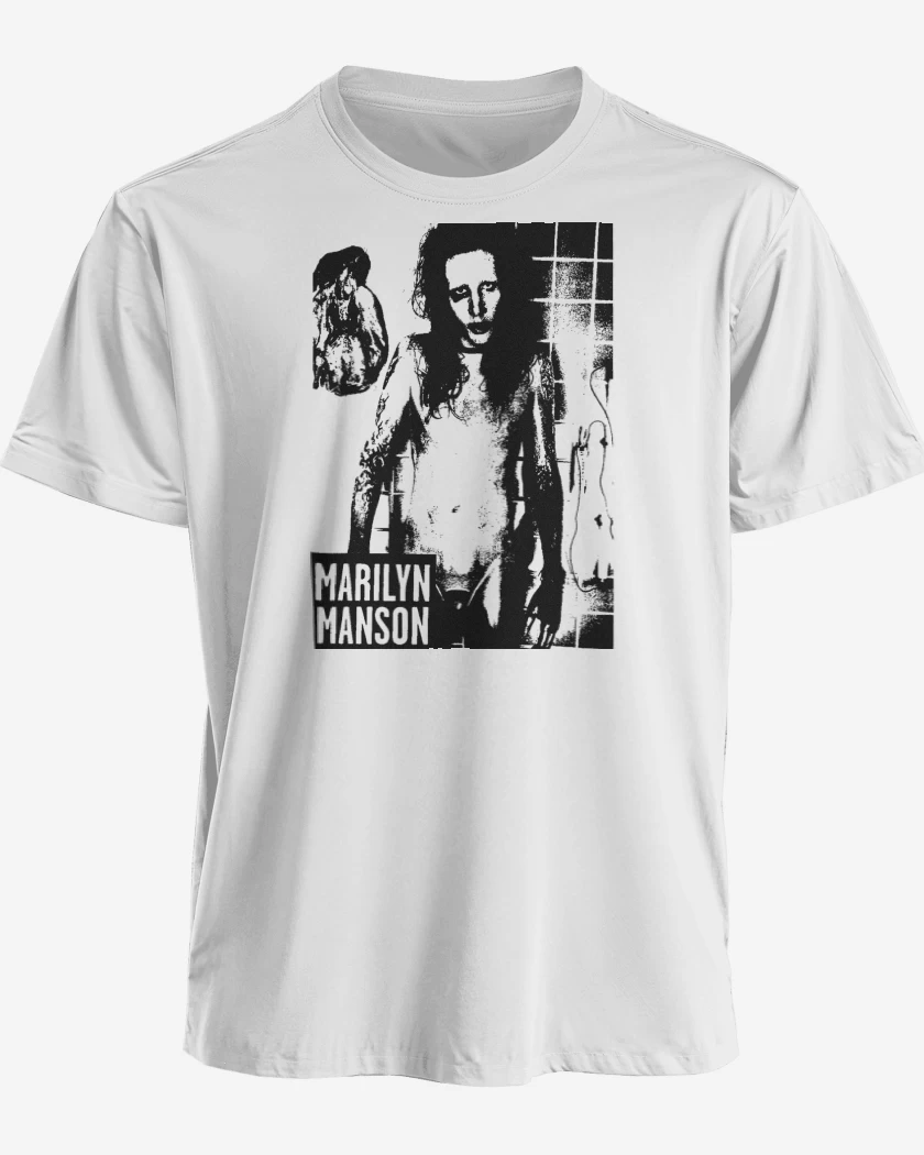 Polera premium Blanco de Marylin Manson Full 
