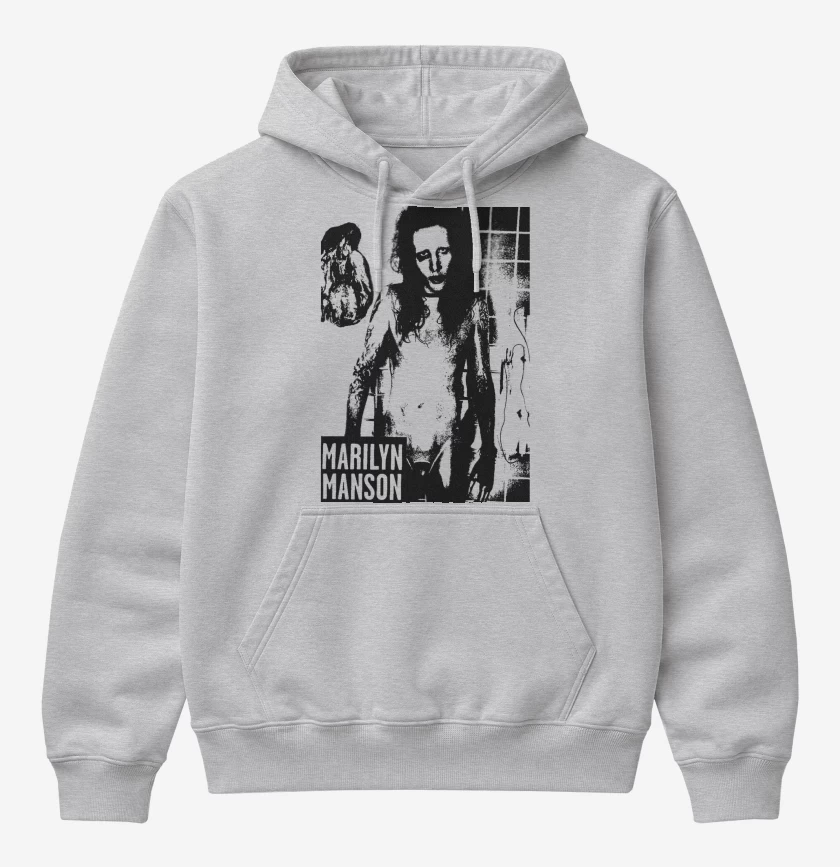 Poleron Canguro básico Gris Melange de Marylin Manson Full 