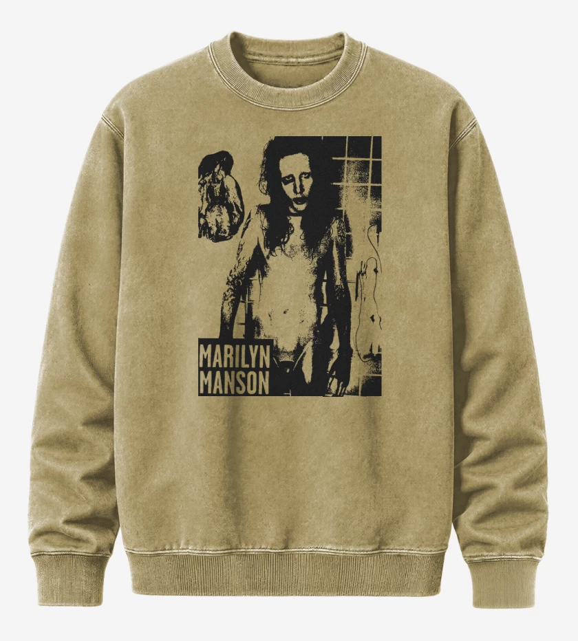 Poleron Polo Acid Wash Beige de Marylin Manson Full 