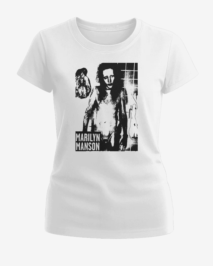 Polera de Mujer Blanco de Marylin Manson Full 