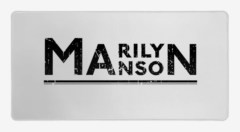 Mouse pad Gamer Blanco de Marilyn Manson Logo 3 N