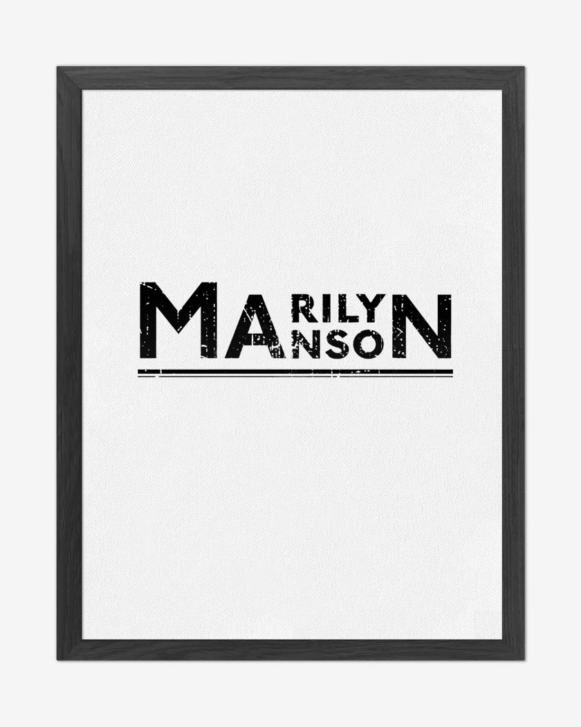 Cuadro decorativo Blanco de Marilyn Manson Logo 3 N