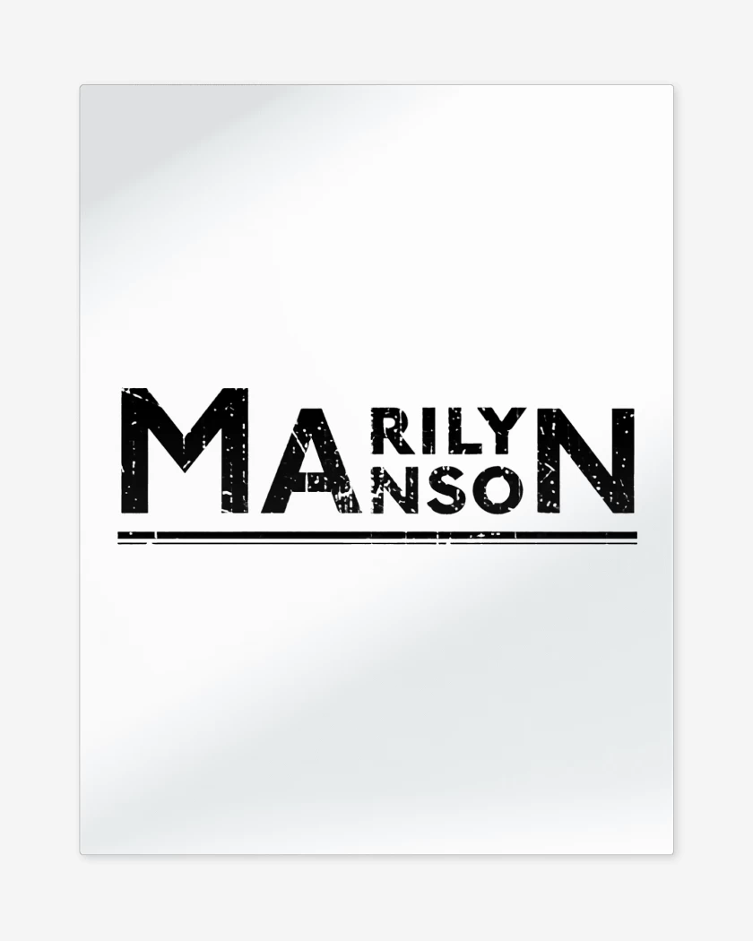 Print metalico Blanco de Marilyn Manson Logo 3 N