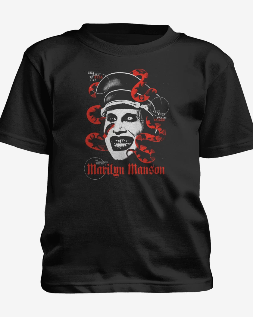 Polera de niño Negro de MM Marilyn Manson