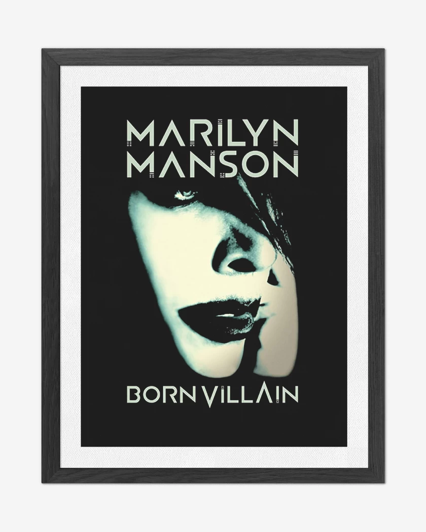 Cuadro decorativo Negro de Marilyn Manson Born Villain